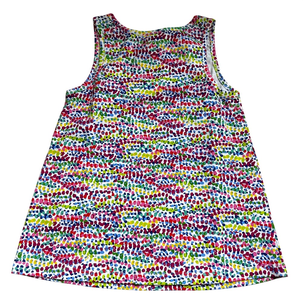 Girls Confetti Dot Sleeveless Cotton Top Multicolor Rainbow Boutique Size 10/12 - Picture 3 of 3